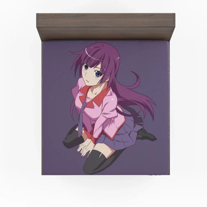 Hitagi Senjogahara Monogatari Heroine Anime Fitted Sheet