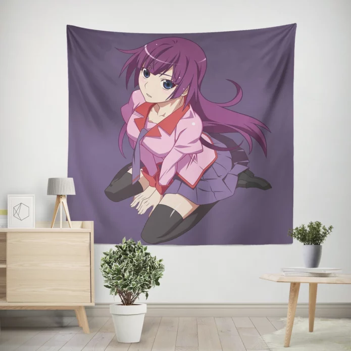 Hitagi Senjogahara Monogatari Heroine Anime Wall Tapestry