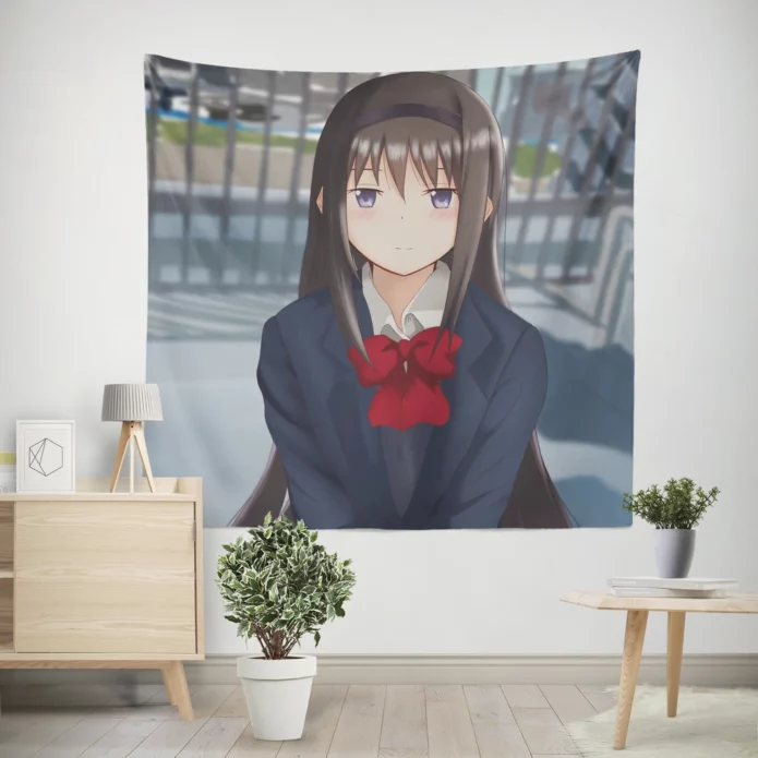 Homura Akemi Enigmatic Magical Story Anime Wall Tapestry