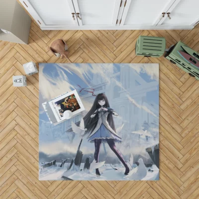 Homura Akemi Magical Journey Begins Anime Rug