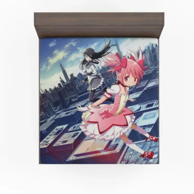 Homura and Madoka Magical Friendship Anime Fitted Sheet