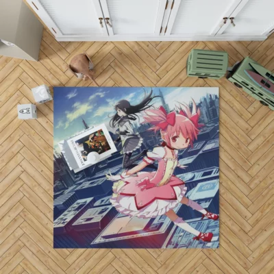 Homura and Madoka Magical Friendship Anime Rug