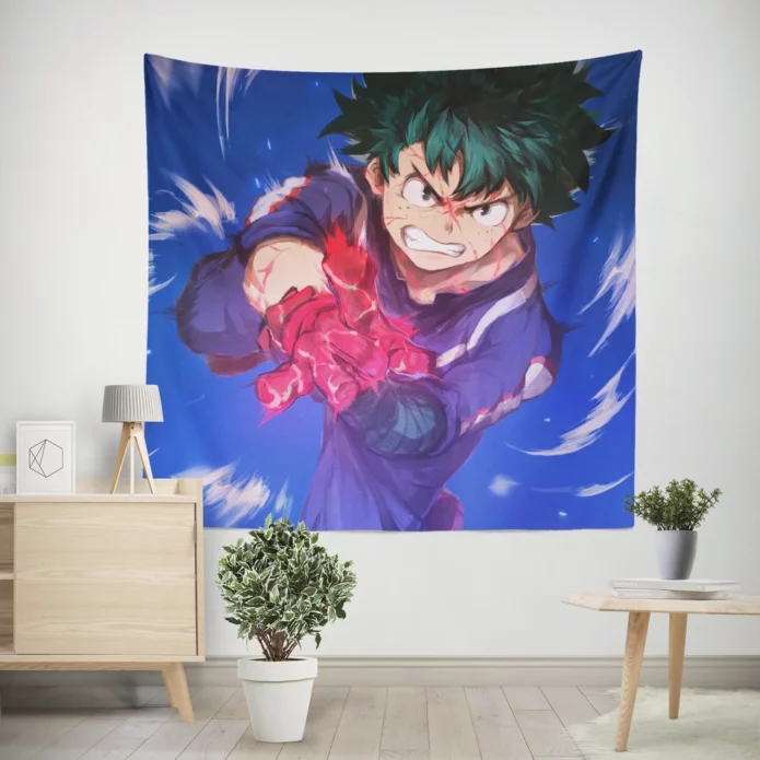 Izuku Triumph Heroic Evolution Anime Wall Tapestry