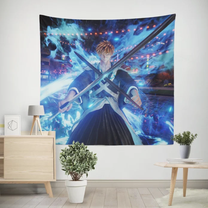 Jump Force Unleashed Ichigo Kurosaki Game Anime Wall Tapestry