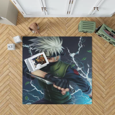 Kakashi Chidori Naruto Power Unleashed Anime Rug