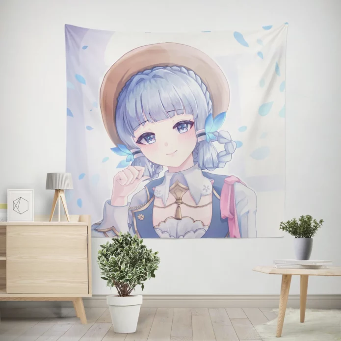 Kamisato Ayaka Genshin Frost Priestess Manga  Anime Wall Tapestry