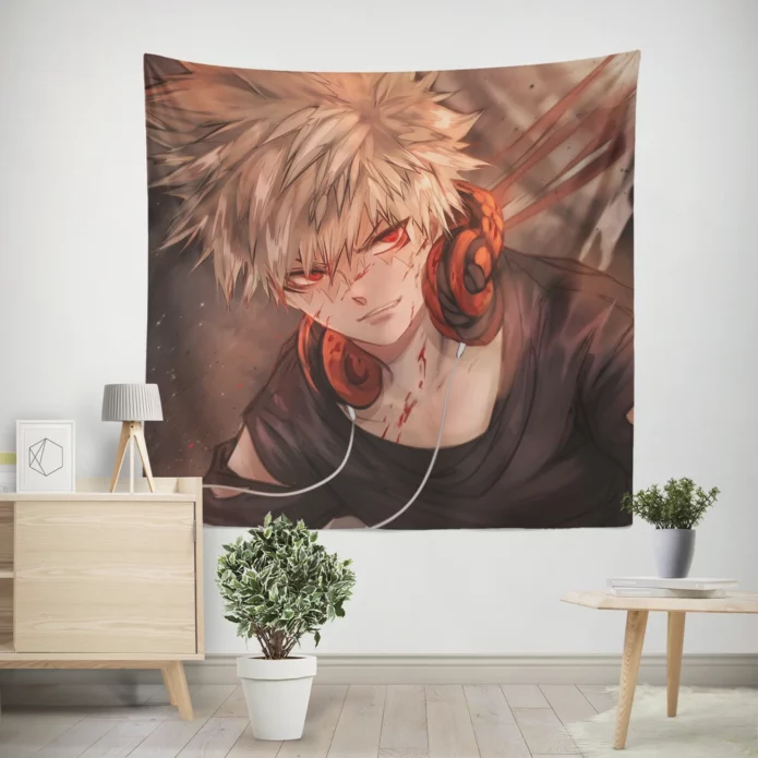 Katsuki Bakugou My Heroic Academia Journey Anime Wall Tapestry