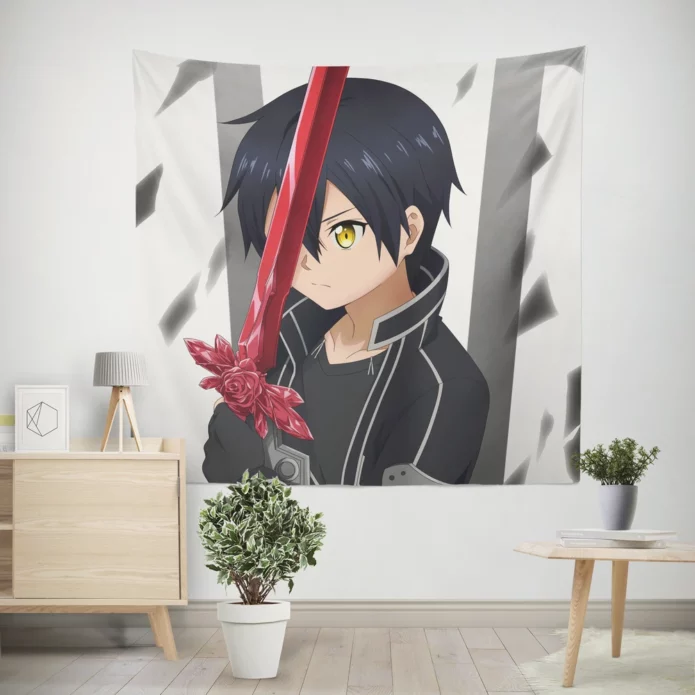 Kirito Alicization Sao Anime Quest Wall Tapestry