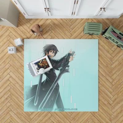 Kirito Sword Art Quest Virtual Odyssey Anime Rug