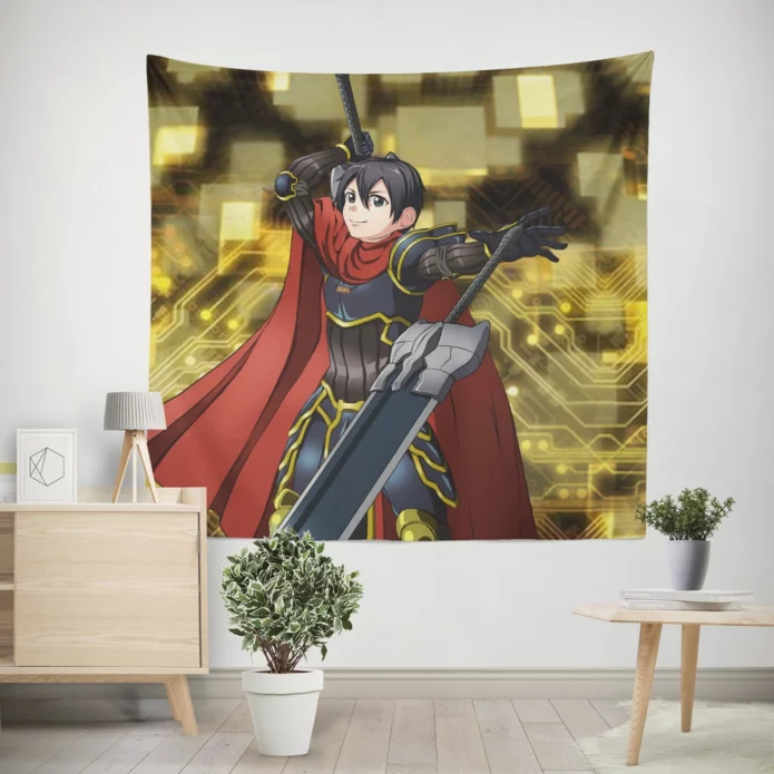 Kirito Sword Art Virtual Reality Adventure Anime Wall Tapestry