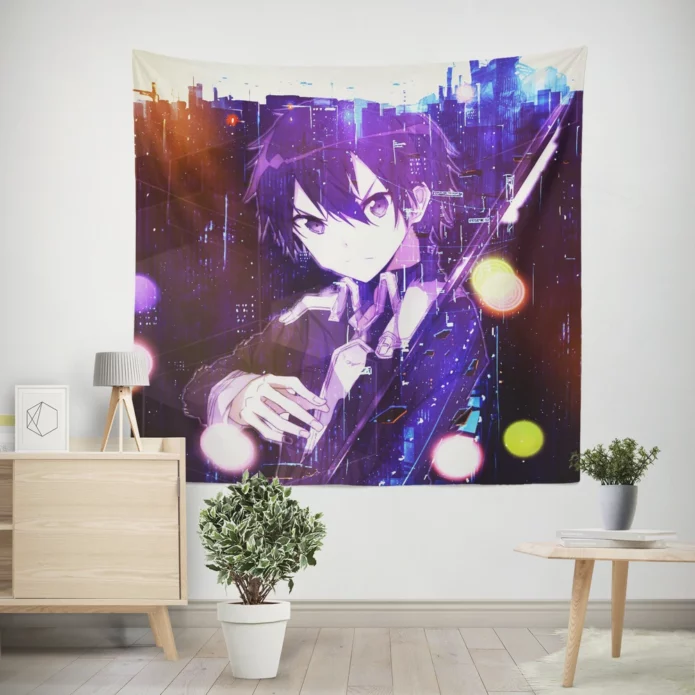 Kirito Unbound Sword Art Odyssey Anime Wall Tapestry