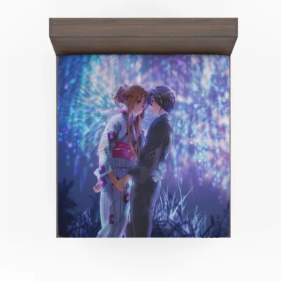 Kirito and Asuna SAO Love Story Anime Fitted Sheet