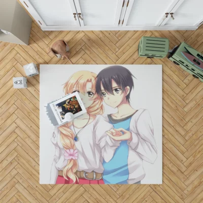 Kirito and Asuna Sword Art Online Anime Rug