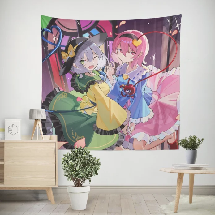 Koishi And Satori Duo Of Touhou Delights Anime Wall Tapestry