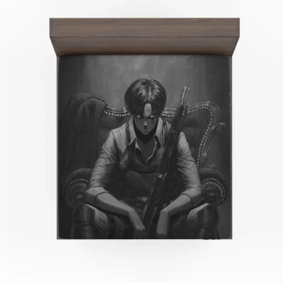 Levi Battle Unyielding Spirit Anime Fitted Sheet