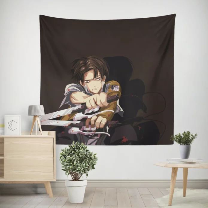 Levi Valor Attack On Titan Anime Wall Tapestry