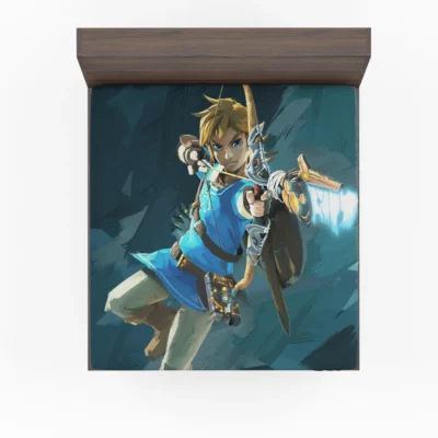 Link Adventure in Breath World Anime Fitted Sheet