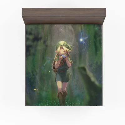 Link Heroic Tale Ocarina Chronicles Anime Fitted Sheet