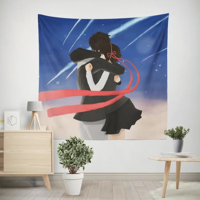 Love Blossoms In Your Name Anime Wall Tapestry