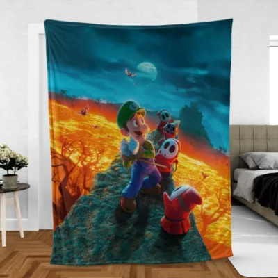 Luigi Mario Bros Adventure Begins Fleece Blanket