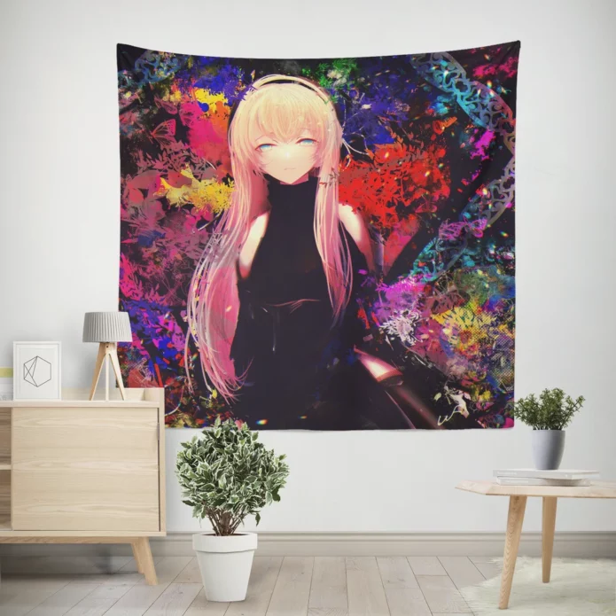 Luka Megurine Serenade Of Sounds Anime Wall Tapestry