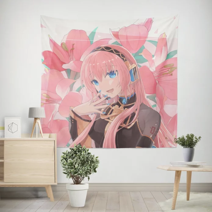 Luka Megurine Vocaloid Harmonies Anime Wall Tapestry