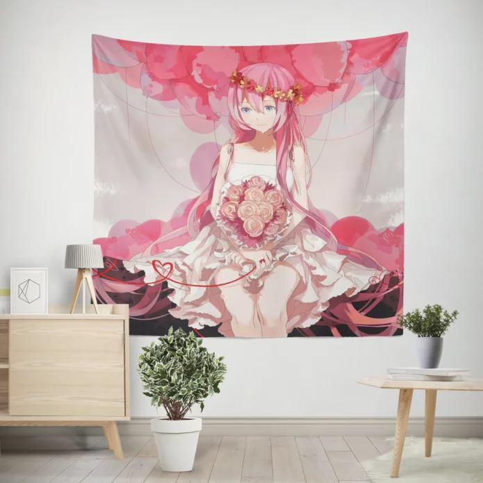 Luka Megurine In Vocaloid Anime Wall Tapestry