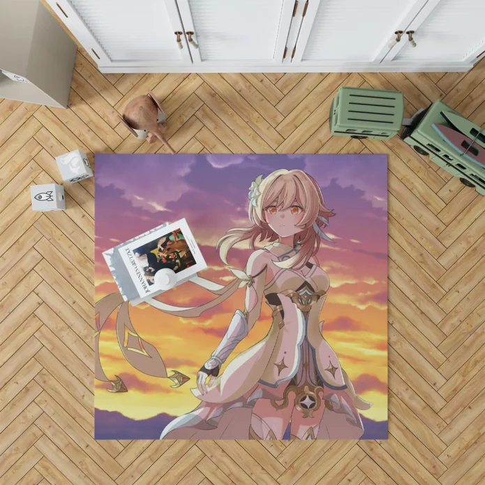 Lumine Genshin Impact Realm Explorer Anime Rug