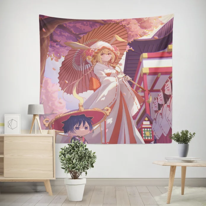 Lumine Genshin Radiant Adventurer Anime Wall Tapestry