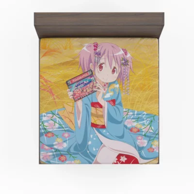 Madoka Kaname Puella Magi Adventure Anime Fitted Sheet