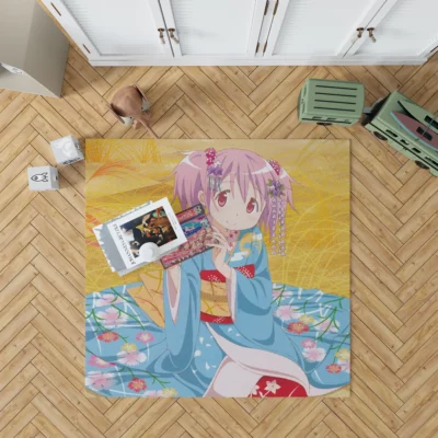 Madoka Kaname Puella Magi Adventure Anime Rug