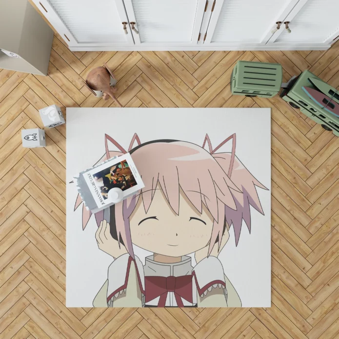 Madoka Kaname Puella Magi Heart Anime Rug