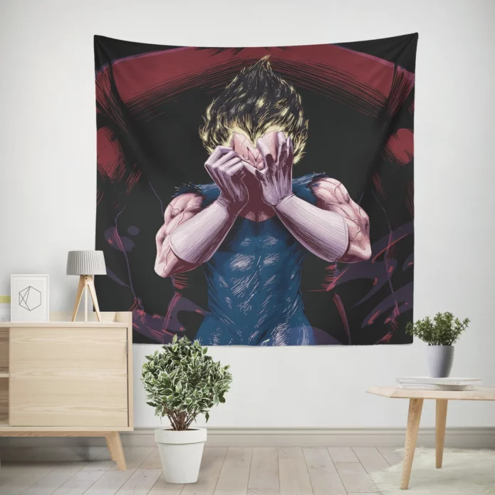 Majin Vegeta Dark Transformation Revealed Anime Wall Tapestry