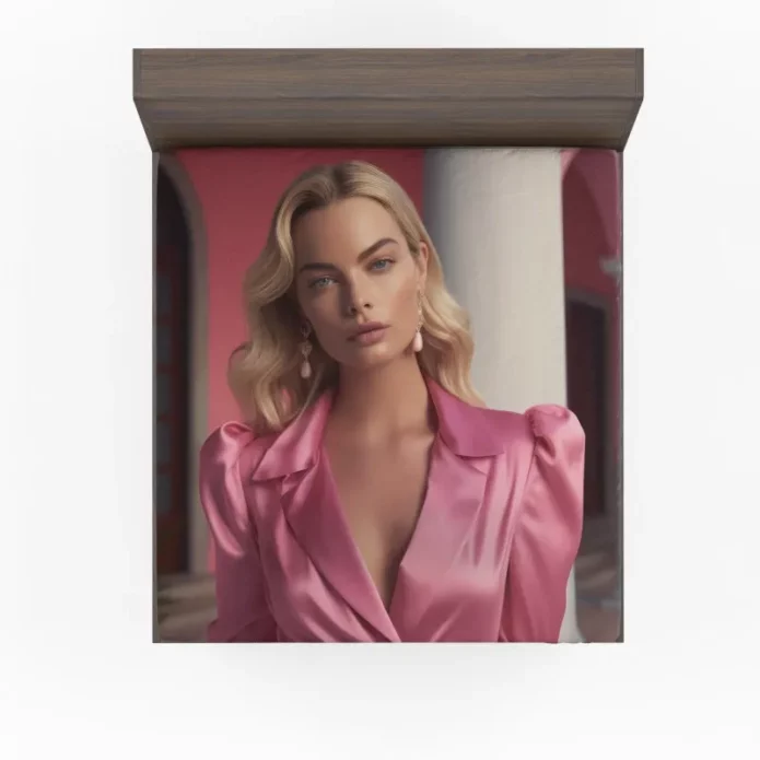 Margot Robbie Barbies Enchanted House Fitted Sheet