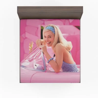 Margot Robbie as Baribe Barbie Adventure Fitted Sheet