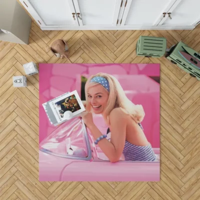 Margot Robbie as Baribe Barbie Adventure Rug