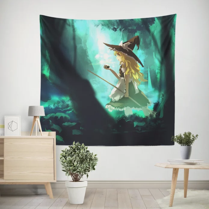 Marisa Kirisame Touhou Anime Enigma Wall Tapestry