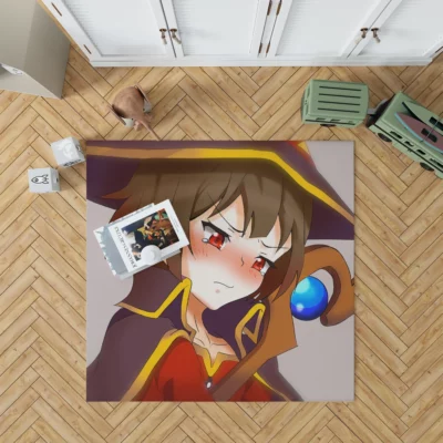 Megumin Blaze Fiery Eyes and Hair Anime Rug