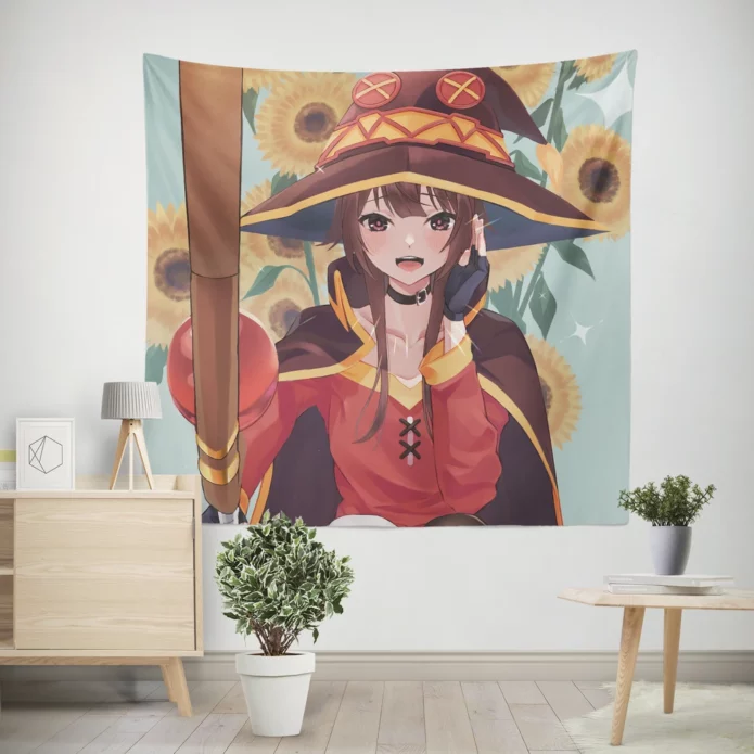 Megumin Magic Konosuba Blessing Anime Wall Tapestry