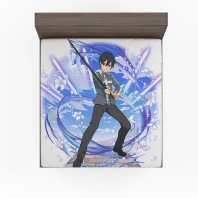 Memory Defrag Kirito Virtual Duel Anime Fitted Sheet