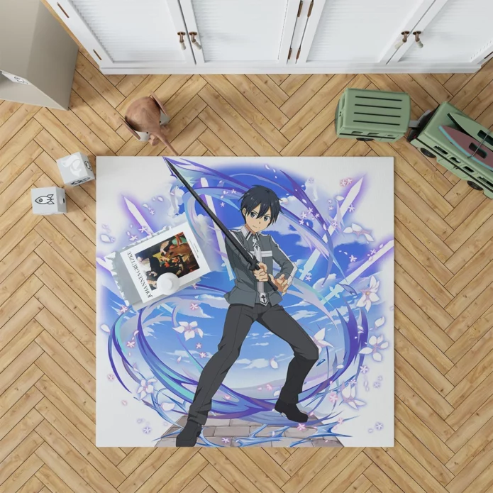 Memory Defrag Kirito Virtual Duel Anime Rug