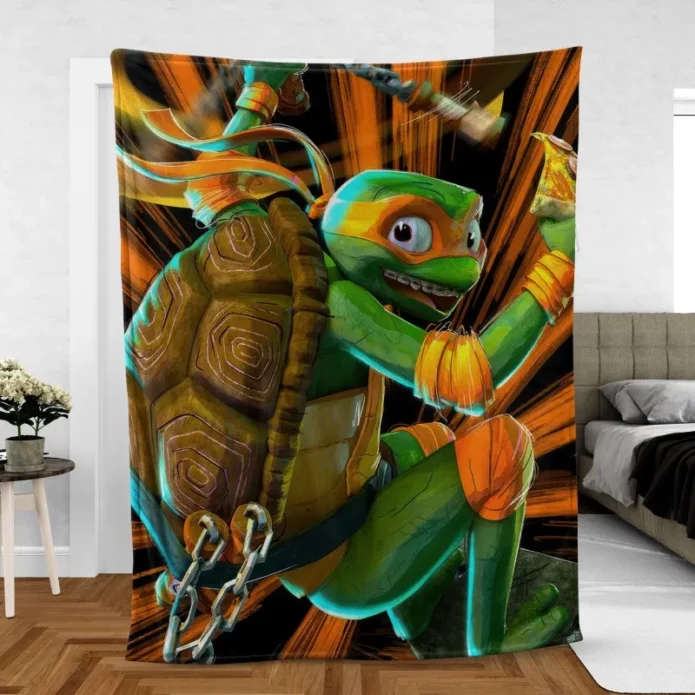 Michelangelo Teenage Mutant Ninja Turtles Unite Fleece Blanket
