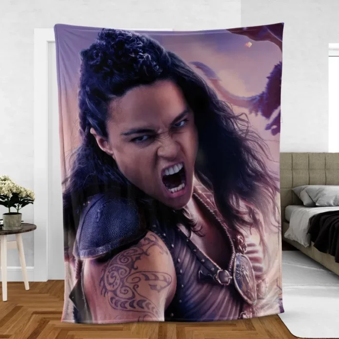 Michelle Rodriguez Dungeons And Dragons Femme Fatale Fleece Blanket