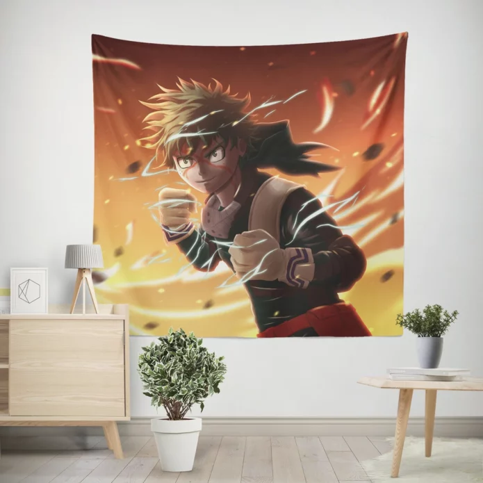 Midoriya Heroic Endeavors Anime Wall Tapestry