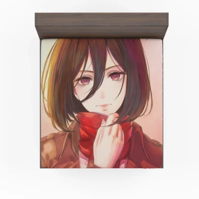 Mikasa Devotion Titans Epic Struggle Anime Fitted Sheet