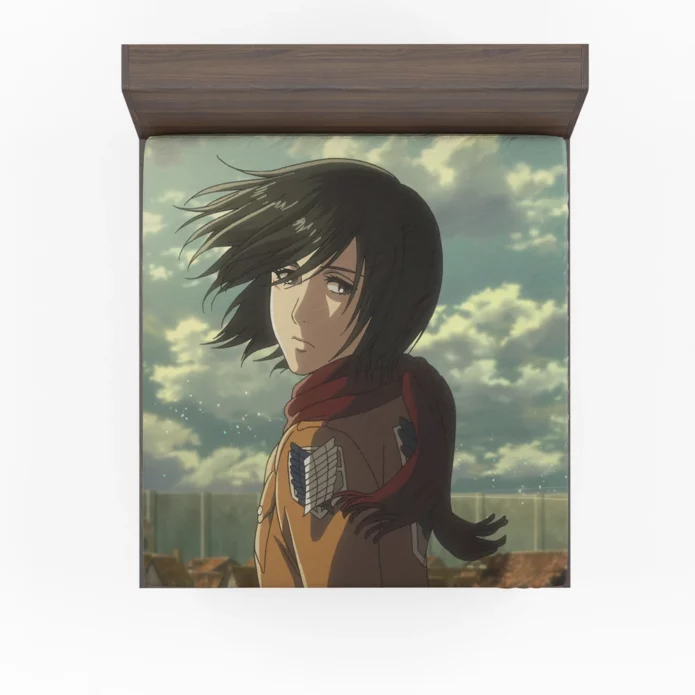 Mikasa Dynamic Wallpaper Unleash Titans Anime Fitted Sheet