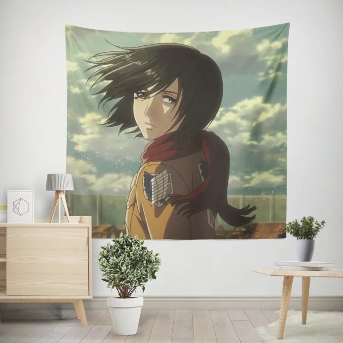 Mikasa Dynamic Wallpaper Unleash Titans Anime Wall Tapestry