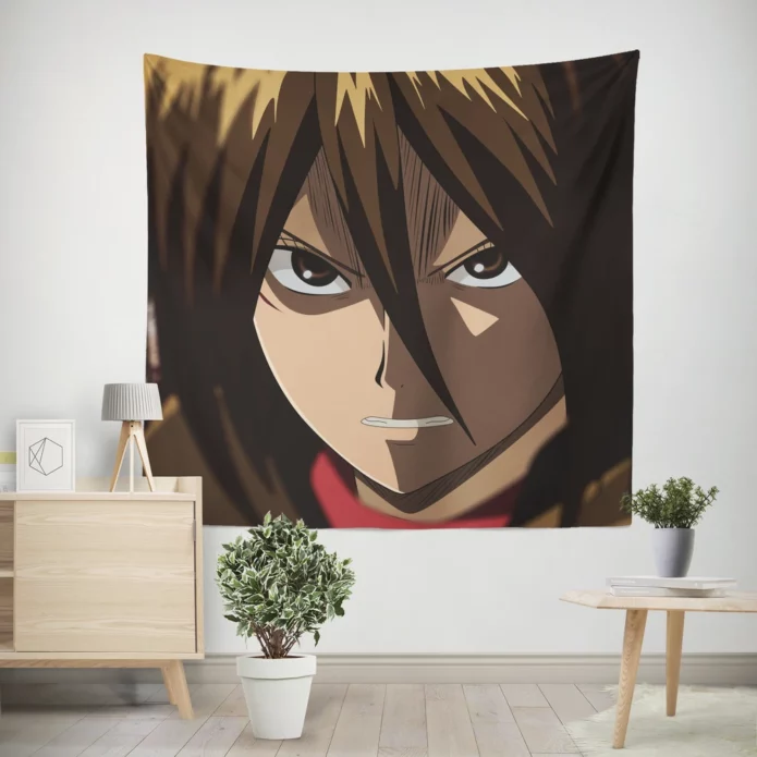 Mikasa Resolve Attack On Titans Anime Wall Tapestry