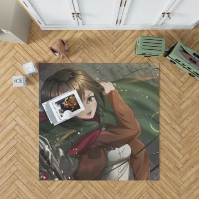 Mikasa Valor Attack on Titans Anime Rug