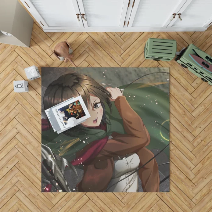 Mikasa Valor Attack On Titans Anime Rug